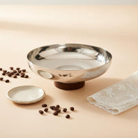 Stainless Steel Cake Effortless to Clean to Clean Decorative Fruit Stand Gift Idea Decorative Serving Bowl for Coffee Shop, Living Room