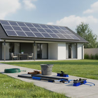 Photovoltaic Module Cleaning Brush Kit Dense Bristles Water Fed Pole Kit Hose Connection Photovoltaic Module Cleaning Brush