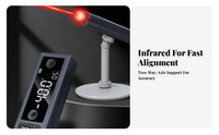 Backlit LCD Display Digital Angle Gauge with 360° Measurement Digital Level Aluminum Alloy Body for Carpenters, Home Renovation
