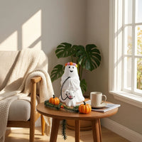 Ghost Walking Dog Statue Whimsical Halloween Table Decor Spooky for Collectors