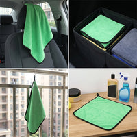 Thick Car Drying Towel with Lint Cleaning Cloth, Double Sided Coral Fleece Car Drying Towel for Detailing, 40x40cm High Absorbency Scratch Resistant