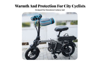 Windproof Winter Handlebar Gloves Thick Fleece Lining Waterproof Handlebar Muffs Foldable Design for Cyclists, Outdoor Commuting, Rainy Days