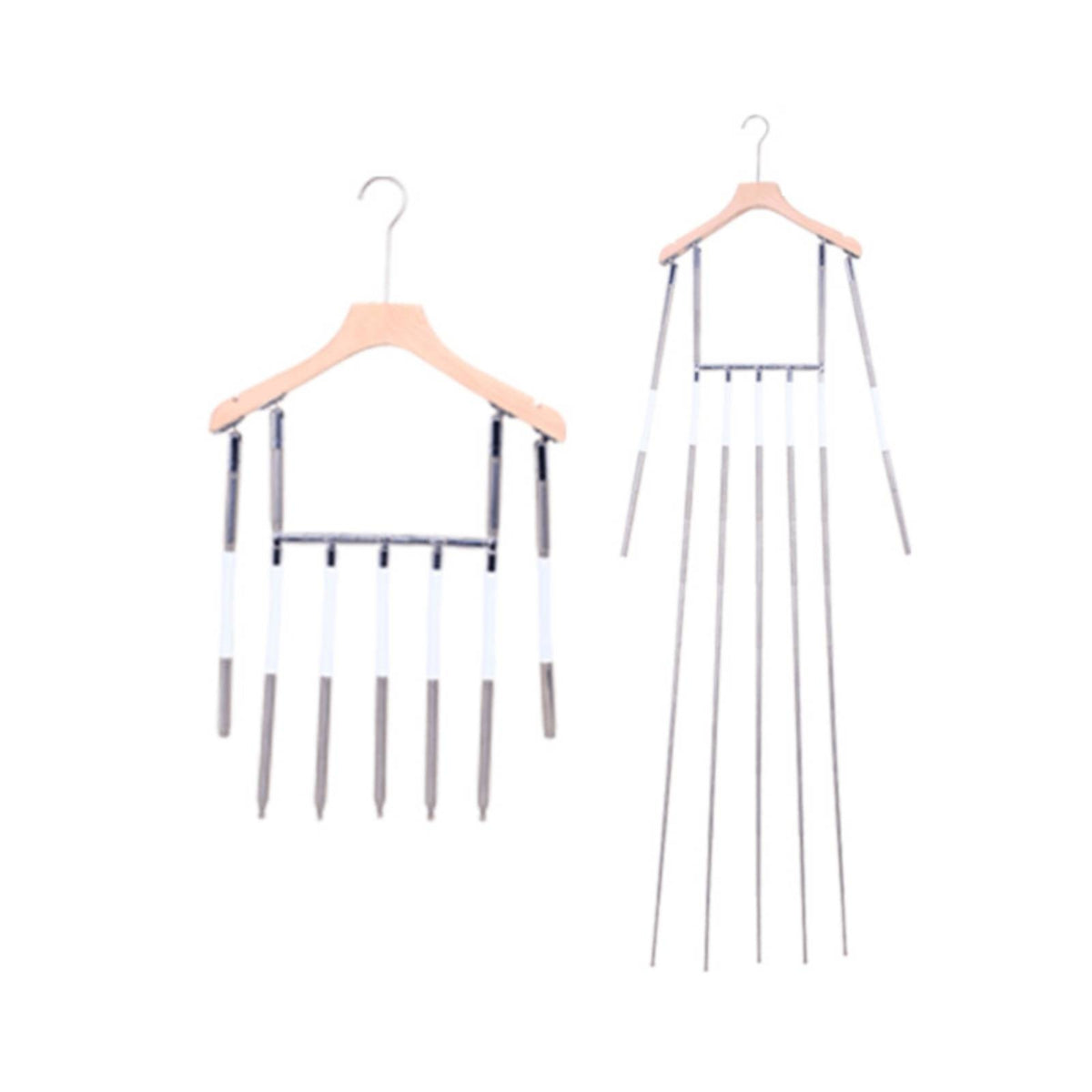 Invisible Garment Hanger Long-Lasting Telescopic Photo Display Hanger Invisible Dress Form Strong Load-Bearing Lightweight Silver for Photography