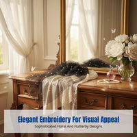 European Lace Headscarf, Handmade 3D Floral Veil, Women's Fashion Hairband, Elegant Embroidered Accessory