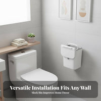 Wall-Mounted Garbage Can Large Capacity Wall Mounted Garbage Can Space-Saving Lavatory Paper Basket for Families, Students, Bedroom, Office, Dorm Room