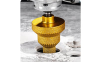 Chamfering Diamond Step Drill Bit Abrasive Stepped Cone Drill Bit Wear-Resistant Tapered Reamer Gold-Colored