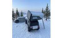 With Ladder Rooftop Tent Model Slanted Cover Folded Tent Unit Ribbed Car Scene Accessory Foldable for off-Highway-Highway