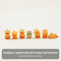 Easy to Install Cute Capybara Figurine Multi-Purpose Cute Capybara Statue Hand-Painted for Women, Adults, Center Console, Office Desk, Home