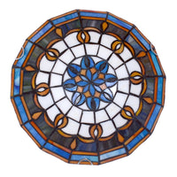 Ceiling Light with Stained-Glass Shade Patterned Stained Glass Ceiling Light Vibrant Hardwired for Children, Bedroom
