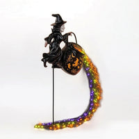Spooky Witch Light with Pot Colorful Witch Garden Light Enchanted Halloween Decor Sturdy for Pathway
