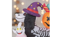 Halloween Inflatable Skeleton Dog Weather-Resistant Halloween Inflatable Dog Yard Decoration with Pumpkin Oversized 3D for Lawn