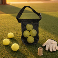 Waist Ball Pouch Bag Lightweight Tennis Ball Bag Zipper Closure Sports Accessory for Golfers