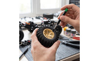 4 Pieces RC Wheel and Tire Assembly Multi-Spoke RC Crawler Wheel with Tire Stable