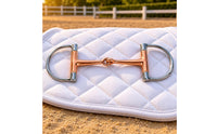 Violet Copper D-Shaped Horse Bit Stainless Steel Training Bit Long-Lasting Equestrian Gear Comfortable Mouthpiece