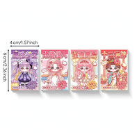 4 Pieces Mini Sticker Notebook Compact Stationery for Journaling Enthusiasts, Scrapbooking, Travel