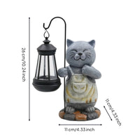 Cat-Themed Garden Statue Cat Figurine Cute Garden Ornament for Lawn
