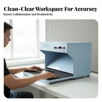 Adjustable Fan Speed Phone Repair Clean Station Easy Operation Negative Ion Air Purifier Bench Mini Dust-Non-Contaminating Worktable for Workshop Workers, DIY Enthusiasts, Electronics Workshop S, Workshops, Home Garage