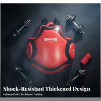 High-Quality PU Leather Sanda Chest Guard Shock Absorption MMA Sanda Chest Guard Thickened Protection Boxing Body Protector Wear Resistant for Athletes, Coaches, Sparring, Combat Sports, Competition, Dojo