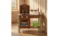 Children's Outdoor-Pretend Kitchen Storage Space Pretend Cooking Area Unit Sink Area for Outdoors