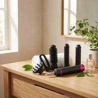 Volumizing 5-in-1 Hair Styler Detachable Hair Dryer Brush Smooth Air Curler Less Frizz for Travel