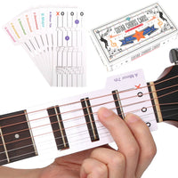 56 Pieces Guitar Note Diagram Cards Double-Sided Lamination Guitar Note Learning Cards Color-Coded System for Beginners, Music Students