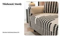 Elastic Fit Printed Sofa Cover Full Coverage Protection Fitted Geometric Couch Wrap Non-Slip Furniture Accessory for Home Dwellers, Parents