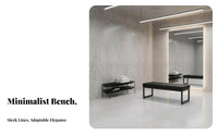 Upholstered Long Bench Light Luxury design Padded Bench with Metal Legs Minimalist Design Thick Comfortable pad for Entryway
