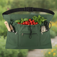Waterproof Harvest Apron with Pockets Hands-Unrestricted Gardening Apron with Pockets Wide Opening Large Capacity for Gardeners, Florists, Orchard