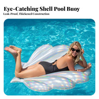 Backrest Support Inflatable Pool Lounger Fun Designs Inflatable Lounger Raft Giant Size for Adults, Women, Beach, Summer Vacation, Travel