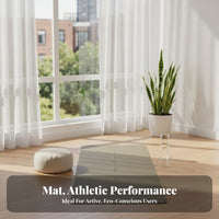 Shock Absorbing Exercise Mat Quiet Natural Rubber Exercise Mat Eco-Friendly Sweat-Absorbent for Professionals, Home Use, Pilates, Gym, Studio
