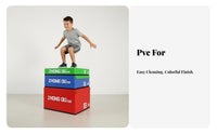 4 Pieces Soft Construction 4-Piece Stackable Foam Jump Box Set Adjustable Height Plyometric Box Set Multi-Functional Fitness Equipment Non-Slip Surface for Children, Beginners, Personal Trainers, Gym, Physical Education Class, HIIT Workouts