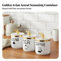 Moisture-Proof Kitchen Canister with Lid and Spoon Easy to Clean Multipurpose Container Wide-Mouth Design Countertop Organizer Shatter-Resistant for Pantry, Coffee Bar