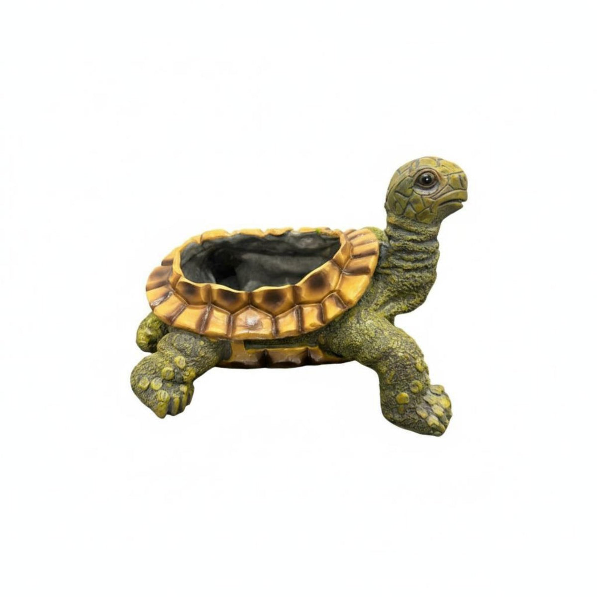 Realistic Resin Turtle Planter Outdoor Safe Creature Shape Succulent Pot Fade-Resistant for Yard, Patio