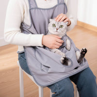 Cat Holding Apron  Soft Pet Cuddling Pouch Interactive Design for Home