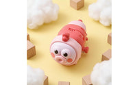 Cartoon Eyes Wind-up Caterpillar Toy Molded Plastic Caterpillar Toy Printed Markings Mechanical Crawling Cute Design