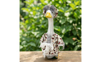 Goose Dress with Bonnet Plaid Goose Outfit with Bonnet Farmhouse Decor for Entryway