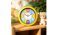 Educational Analog Learning Wall Clock Color-Coded Analog Learning Wall Clock Child-Friendly for Playroom