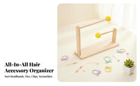 Headband Organizer Rack Large Capacity Headband Display Rack 2-Tier Hair Accessory Stand Multi-Functional for Bathroom