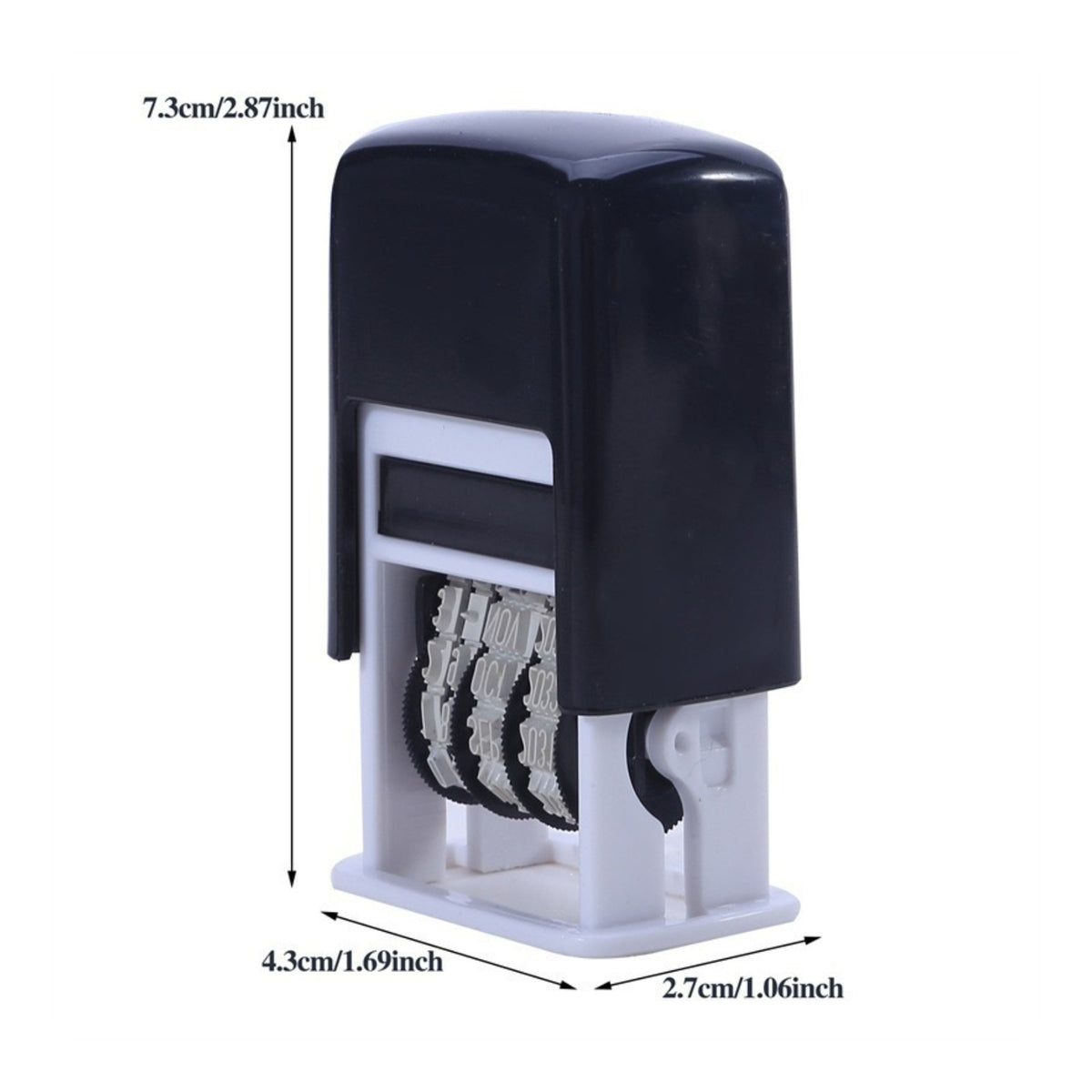 Compact Self-Inking Flip Date Stamp Lightweight Plastic Self-Inking Date Stamp