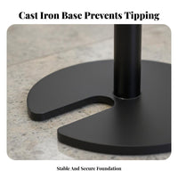 Heavy Duty U-Shaped Base Stanchion Sturdy Construction Queue Line Barrier Post Easy Assembly Stainless Steel Queue Post for Event Organizers, Business Owners, Venue Managers, Hotels, Airports, Retail Shop S, Museums