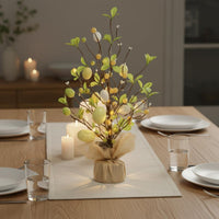 LED Easter Egg Tree Easy Setup Tabletop Easter Tree Decoration Burlap Base