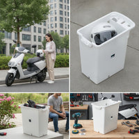 Scooter Seat Container Enlarged Scooter Storage Box with Deepened Compartment