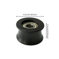 Roller Wheel with Bearing Replacement Rubber Coated Roller Heavy Duty for Technicians, Sliding Doors