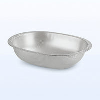 Stainless Steel Oval Colander Perforated Draining Basin Sturdy Mesh Colander for Kitchen, Meal Prep