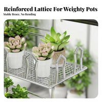 Over-the-Railing blossom Pot Rack Anti-Rust Hanging Planter Basket multipurpose