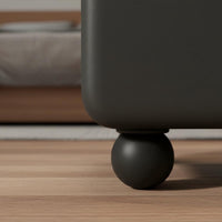 Minimalist Storage Side Table Solid Wood Construction Modern Stacked Bedside Cabinet Rounded Corners Rotating 2-Drawer Nightstand for Small Areas