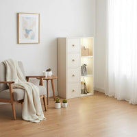 Modern Minimalist Design Multi-Layer Bookshelf Large Capacity Cube Storage Organizer Wide and Deep Shelves Multi-Cube Storage Unit Easy to Assemble for Families, Homeowners, Office Workers, Living Room, Study, Bedroom