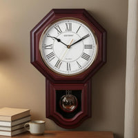 Roman Numerals Chinese-Style Wall Clock Resin Body Antique Wall Clock Hush-Quiet Movement Home Decor Vintage for Office