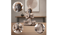 Buddha Figurine with Base Meditative Buddha Statue with Base Tabletop Meditation Figurine for Altar, Desk, Shelf
