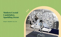 Crystal Candle Holder, Modern Glass Candlestick Centerpiece